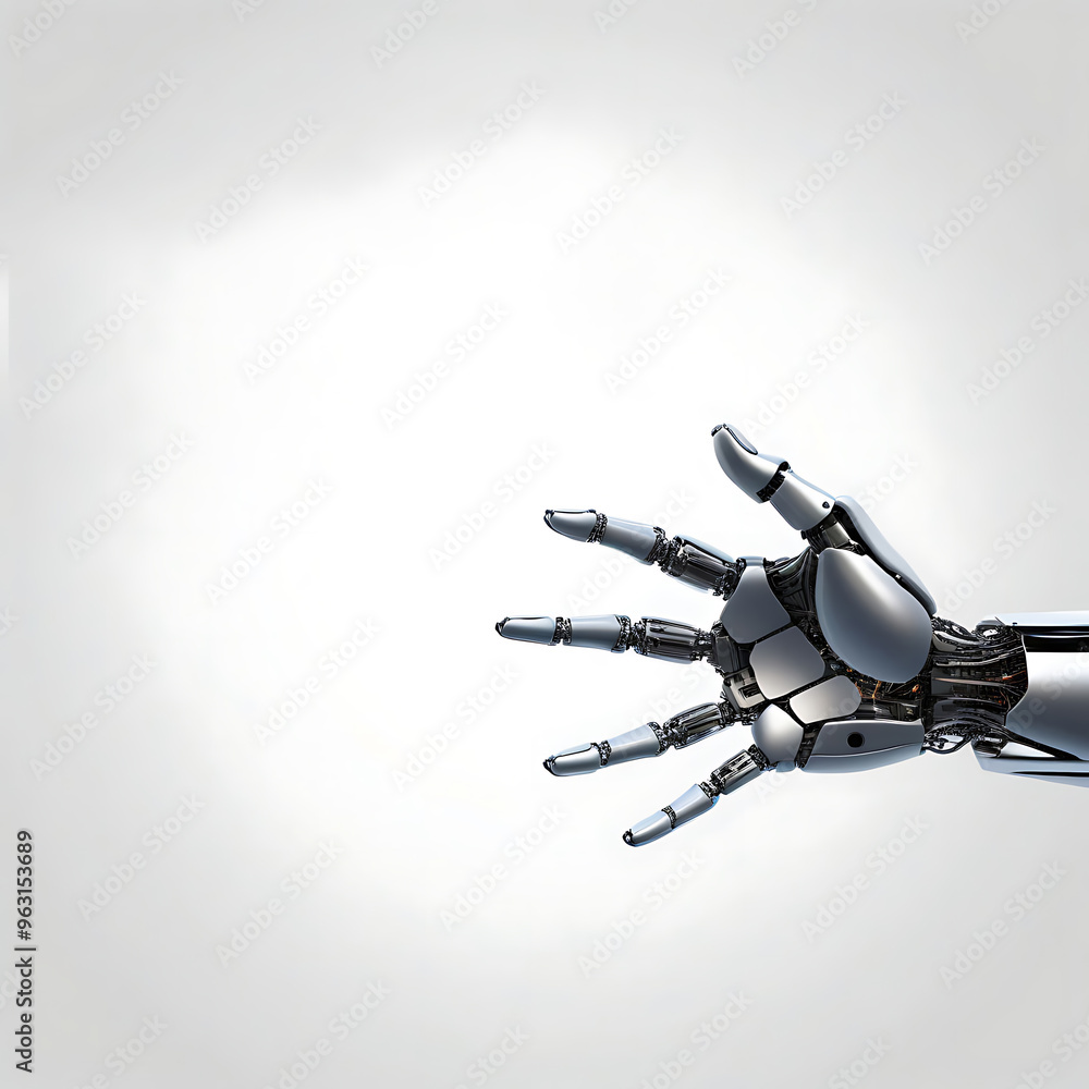 Fototapeta premium Technology concept, robot hand on white background