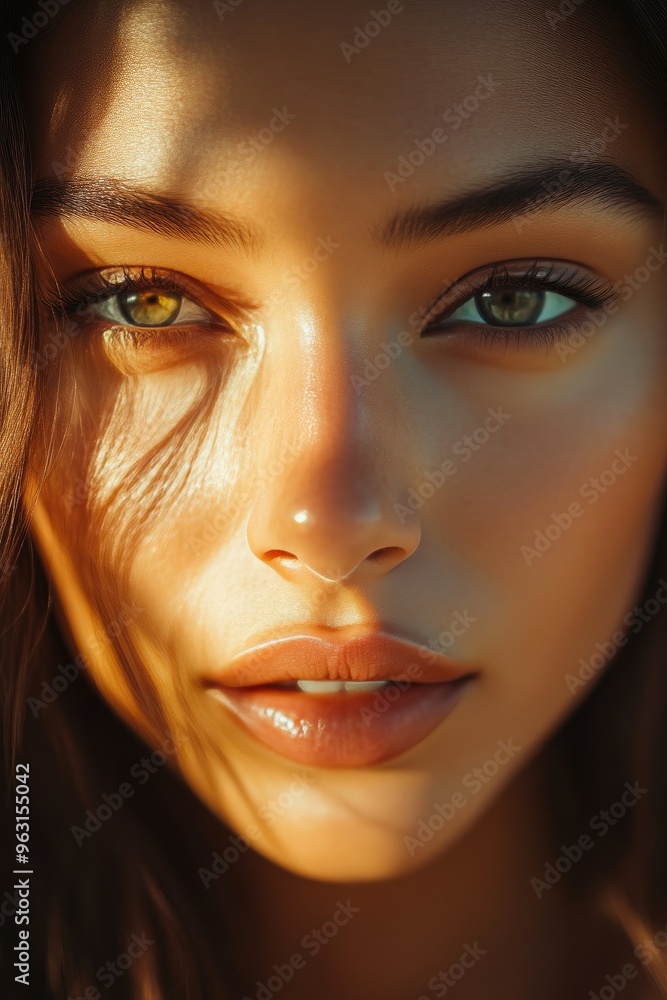 Close-Up of Woman in Natural Sunshine Glow Close-Up of Woman in Natural Sunshine Glow