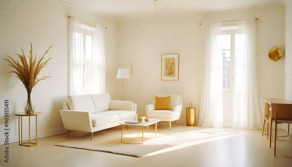 Fototapeta premium Photo interior modern design room 3d illustration