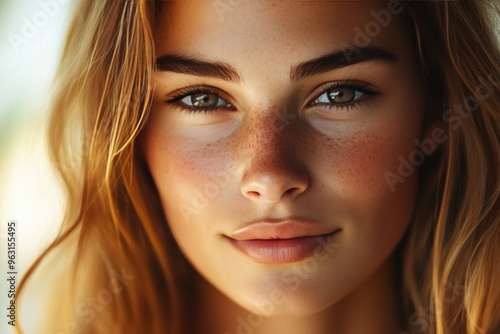 Wallpaper Mural Close-Up of Radiant Woman in Sunshine Torontodigital.ca