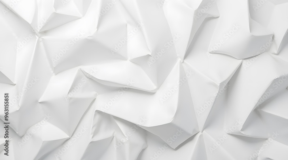 Close-Up of Crumpled Paper in White Close-Up of Crumpled Paper in White