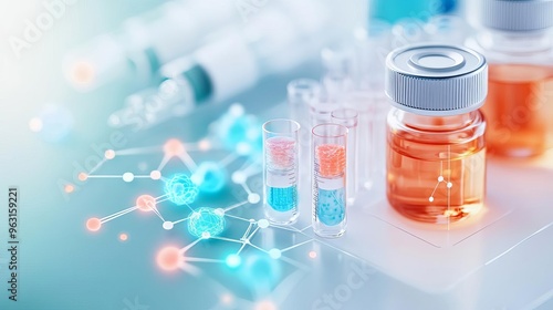 Diagrammatic presentation of synthetic tissue engineering, biotechnology photo