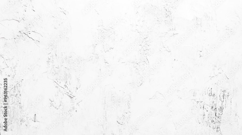 Fototapeta premium White old concrete wall light grunge texture wide banner format background with copy space for text. Grunge light gray Soft white texture