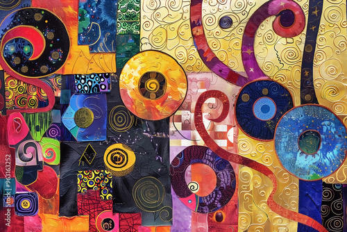 Abstract background, mosaic...