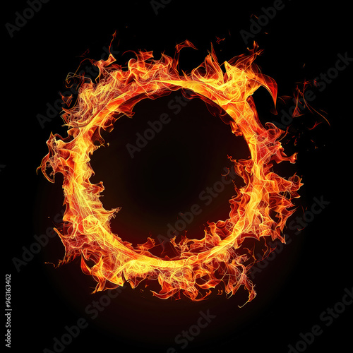Ring of fire isolated on a ...