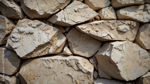 Wallpaper Mural White stone grunge background, rough rock wall texture Torontodigital.ca