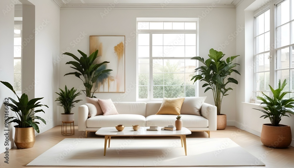 Photo interior modern design room 3d illustration