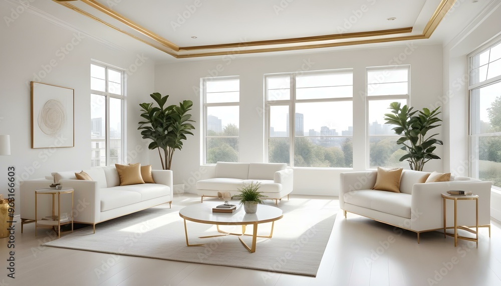 Photo interior modern design room 3d illustration Photo interior modern design room 3d illustration
