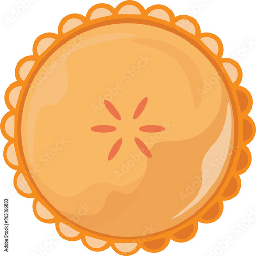 Collection of pies top view vector flat illustration. Set of various whole fresh baking sweet cakes