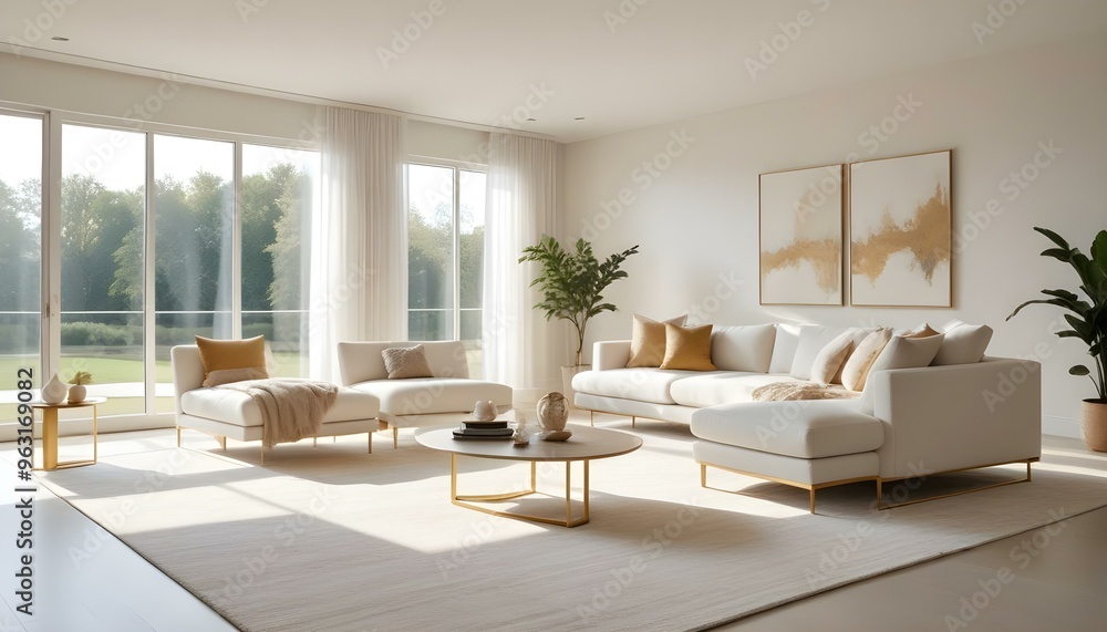 Photo interior modern design room 3d illustration Photo interior modern design room 3d illustration