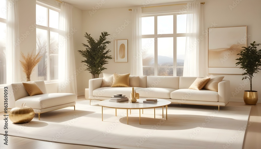 Photo interior modern design room 3d illustration