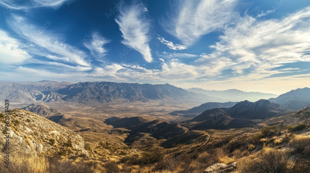 Naklejka premium Mountain Landscape with Blue Sky