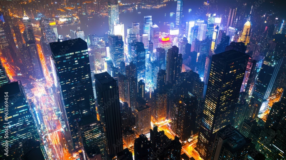 Night View of Hong Kong Skyline Night View of Hong Kong Skyline