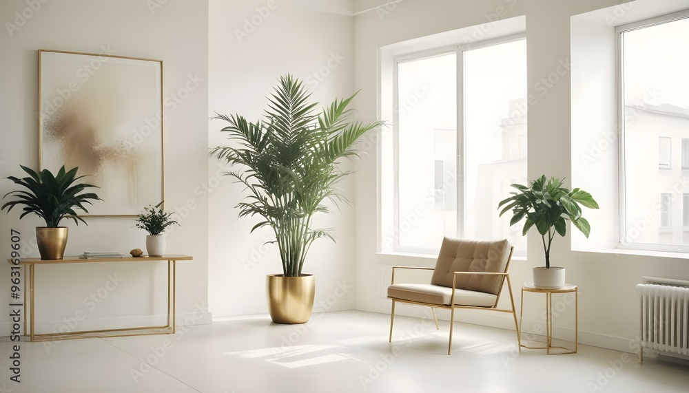 Photo interior modern design room 3d illustration Photo interior modern design room 3d illustration