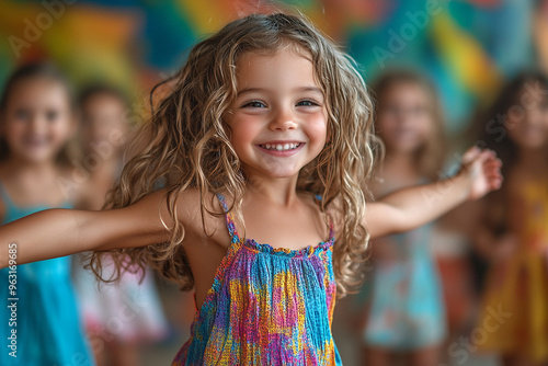 portrait of a girl smiling and celebrating birthday 