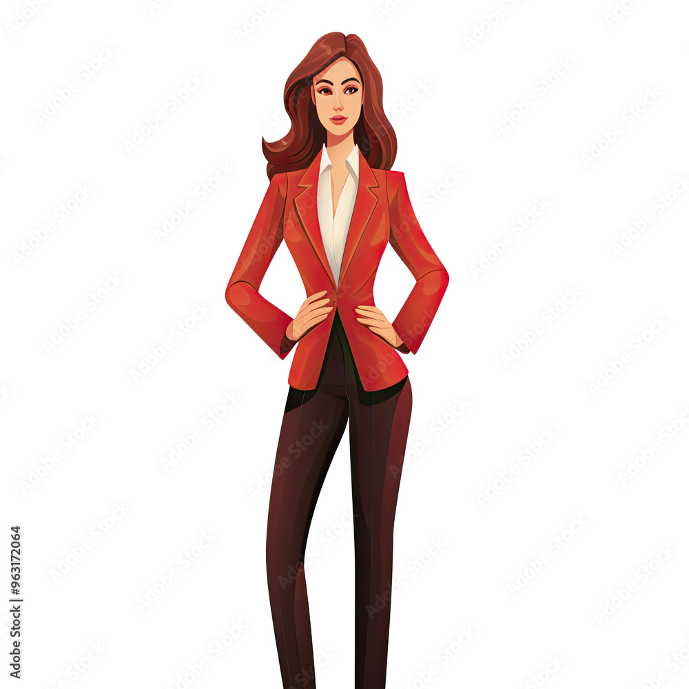 An illustration of a businesswoman An illustration of a businesswoman