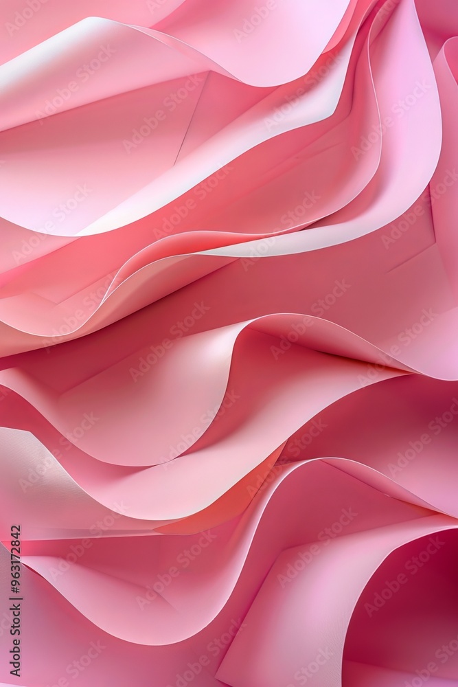 Abstract pink paper cut background with ample copy space, perfect for creative banners, posters Abstract pink paper cut background with ample copy space, perfect for creative banners, posters