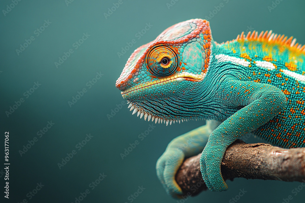 Obraz premium Chameleon Color Shift: Nature's Master of Disguise 