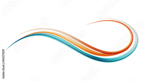 Abstract wave vector illustration with curved lines for business design