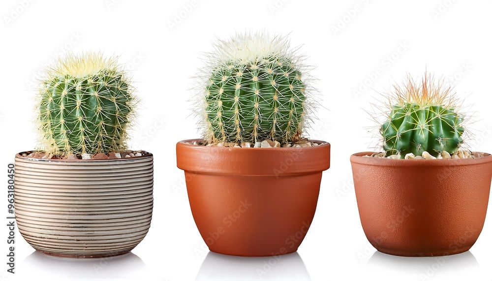 Clipping Path for Potted Cacti - Cacti isolated with full depth of field. Clipping Path for Potted Cacti - Cacti isolated with full depth of field.