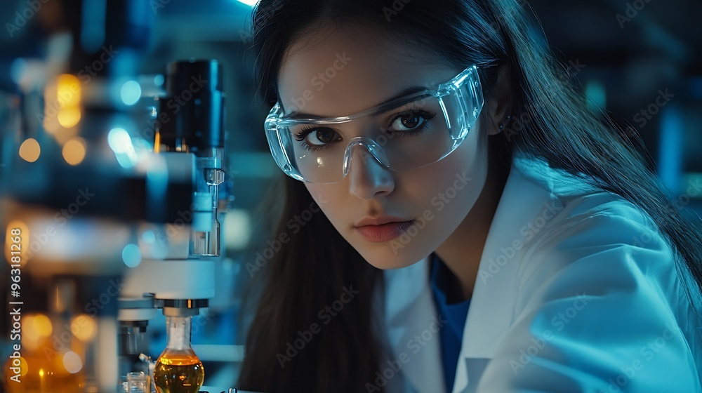 Ai engineering female stem engineer using artificial intelligence to design micro electronics in the lab : Generative AI Ai engineering female stem engineer using artificial intelligence to design micro electronics in the lab : Generative AI