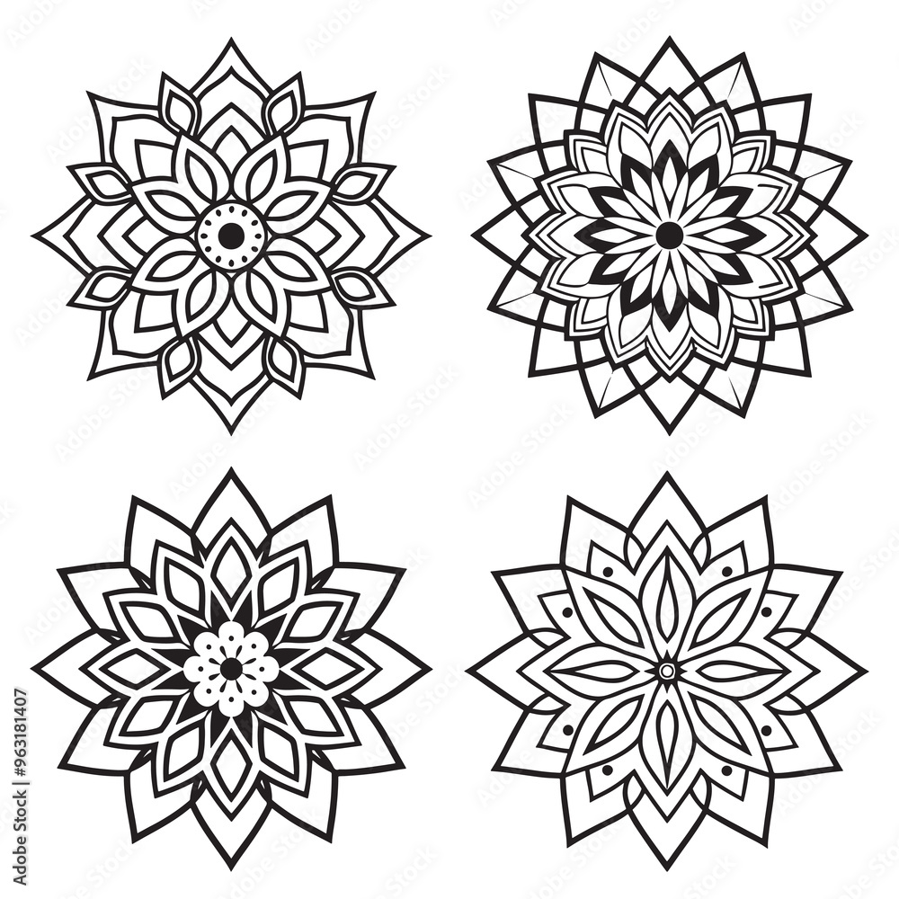 Obraz premium Simple hand drawn mandala design