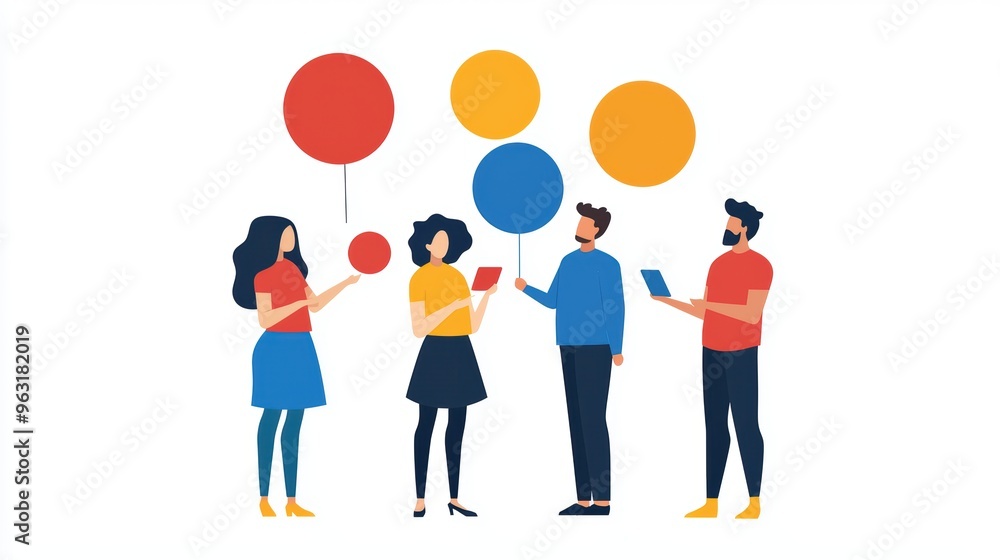 Viral content, people sharing posts and videos, flat design illustration Viral content, people sharing posts and videos, flat design illustration