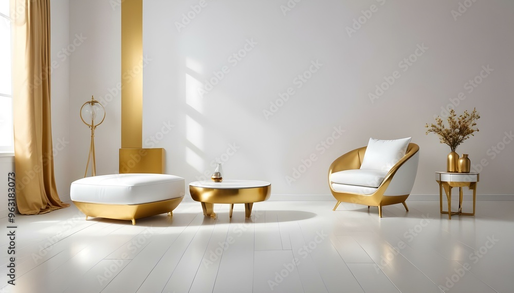 Photo interior modern design room 3d illustration Photo interior modern design room 3d illustration