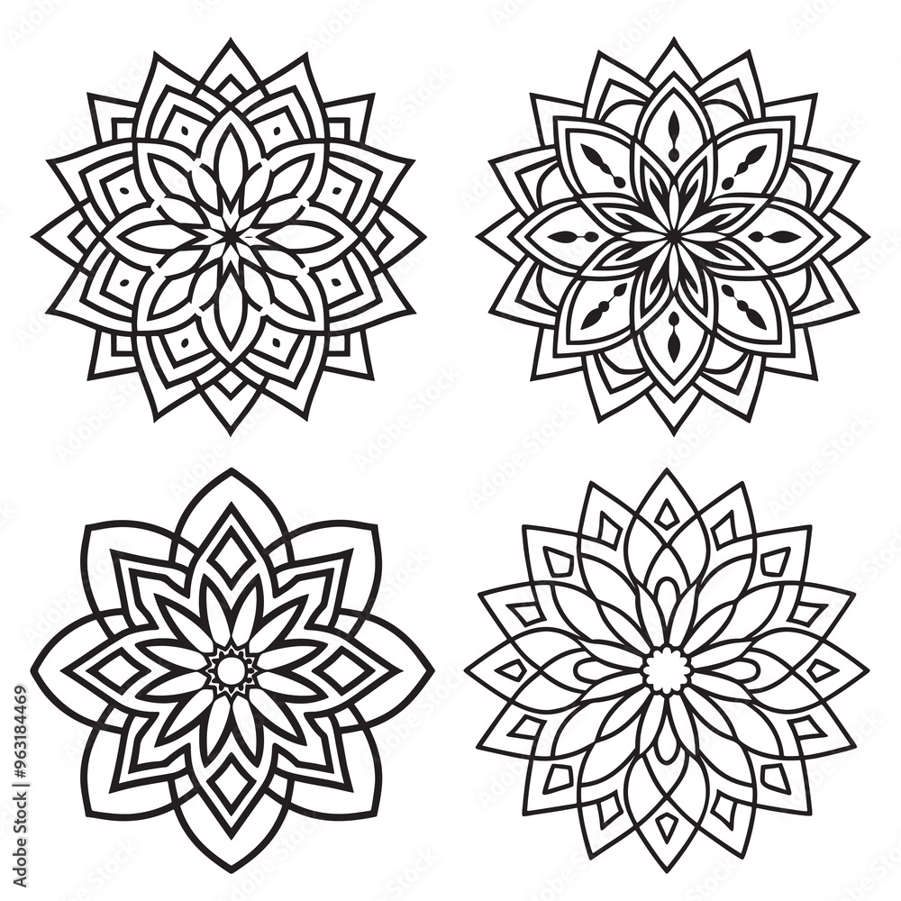 Obraz premium Modern Ornament Decorative pattern in oriental style mandala 