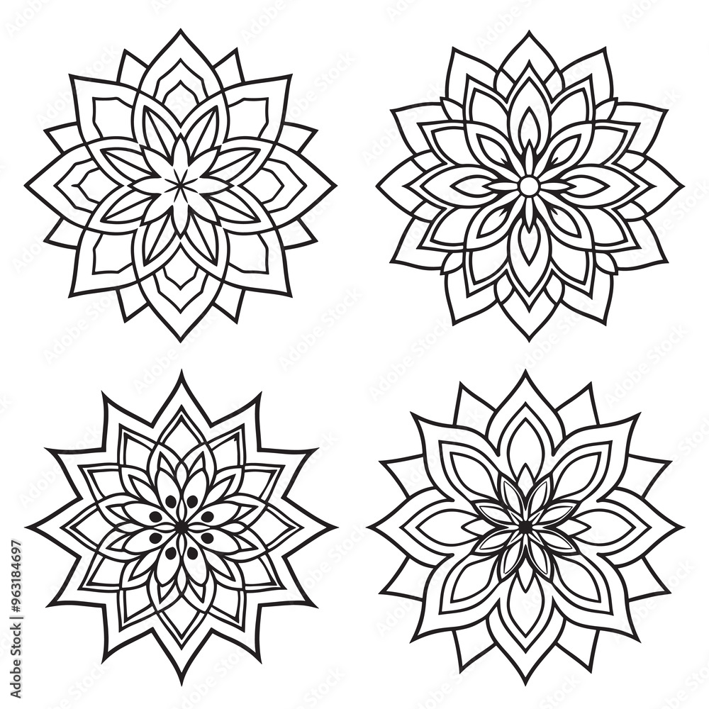 Obraz premium Set of elements Mandala