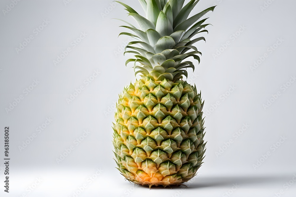 Pineapple on white background, AI Generated Pineapple on white background, AI Generated