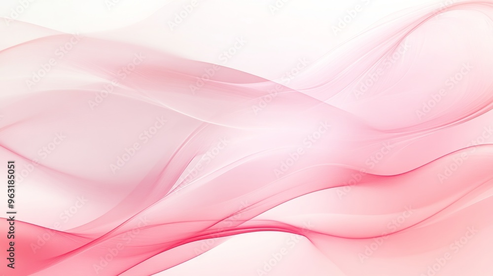 Abstract pink and white flowing waves, calming Abstract pink and white flowing waves, calming