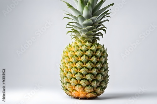 Pineapple on white background, AI Generated