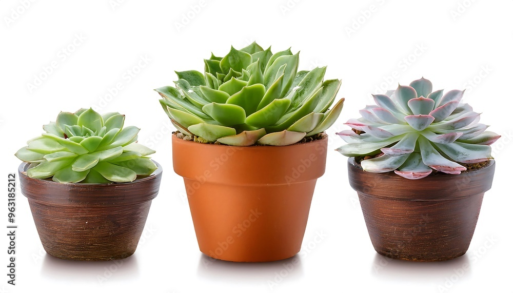Clipping Path for Small Succulent Pots- - Tiny succulent pots cut out with full depth of fie Clipping Path for Small Succulent Pots- - Tiny succulent pots cut out with full depth of fie