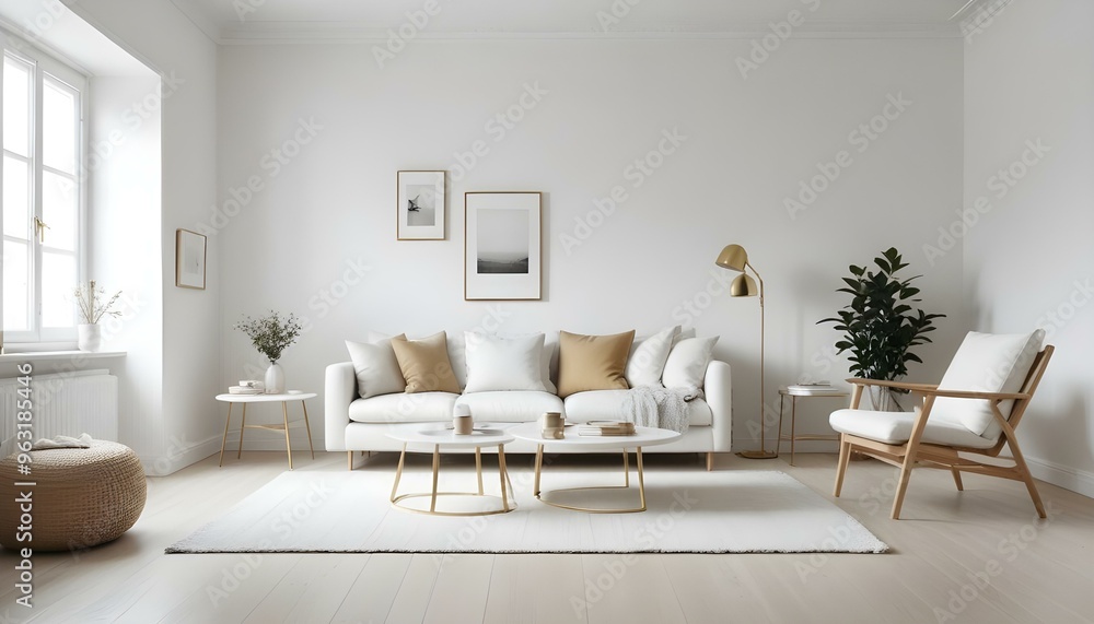 Photo interior modern design room 3d illustration Photo interior modern design room 3d illustration