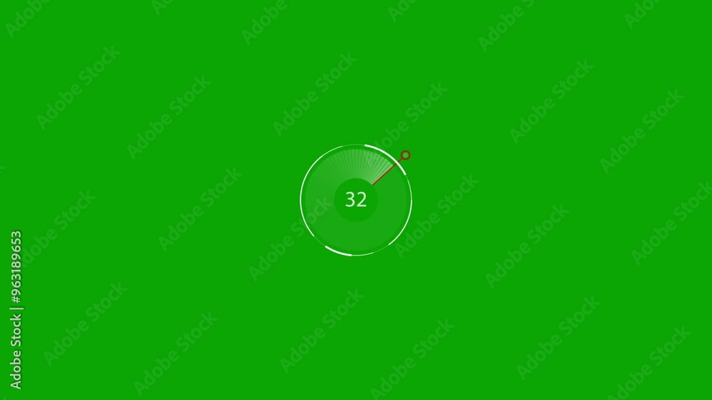 White HUD Details Animation on Green Screen Background White HUD Details Animation on Green Screen Background