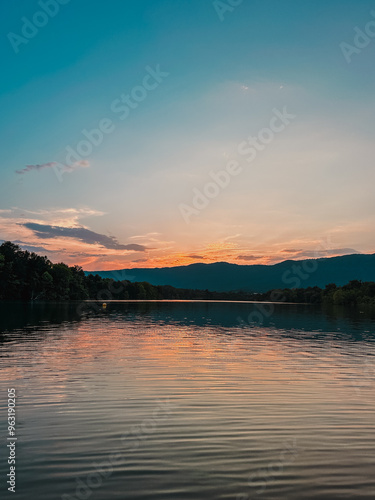 Sunset on the lake in Norris, TN