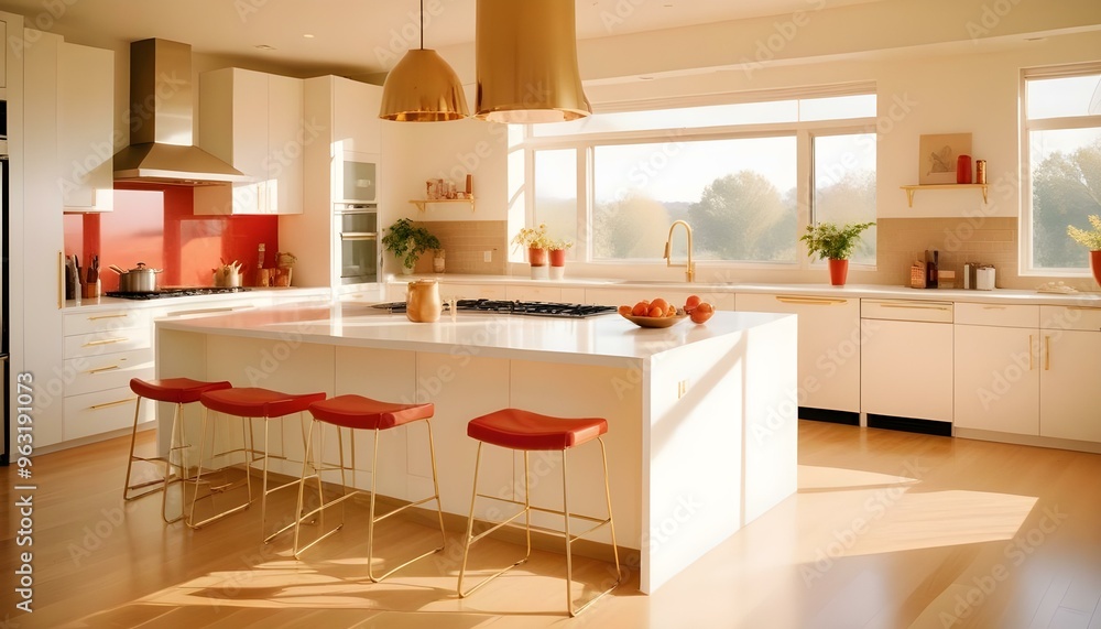 Fototapeta premium Photo interior modern design room 3d illustration