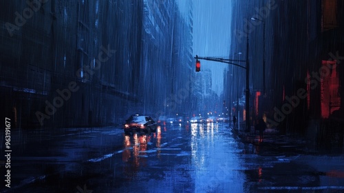 Rainy Cityscape