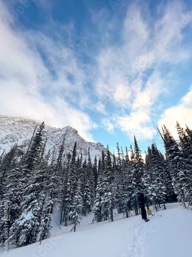 Backcountry mountains in Montana on a skiing hut trip