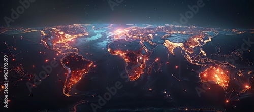 world map global economic trade interconnection