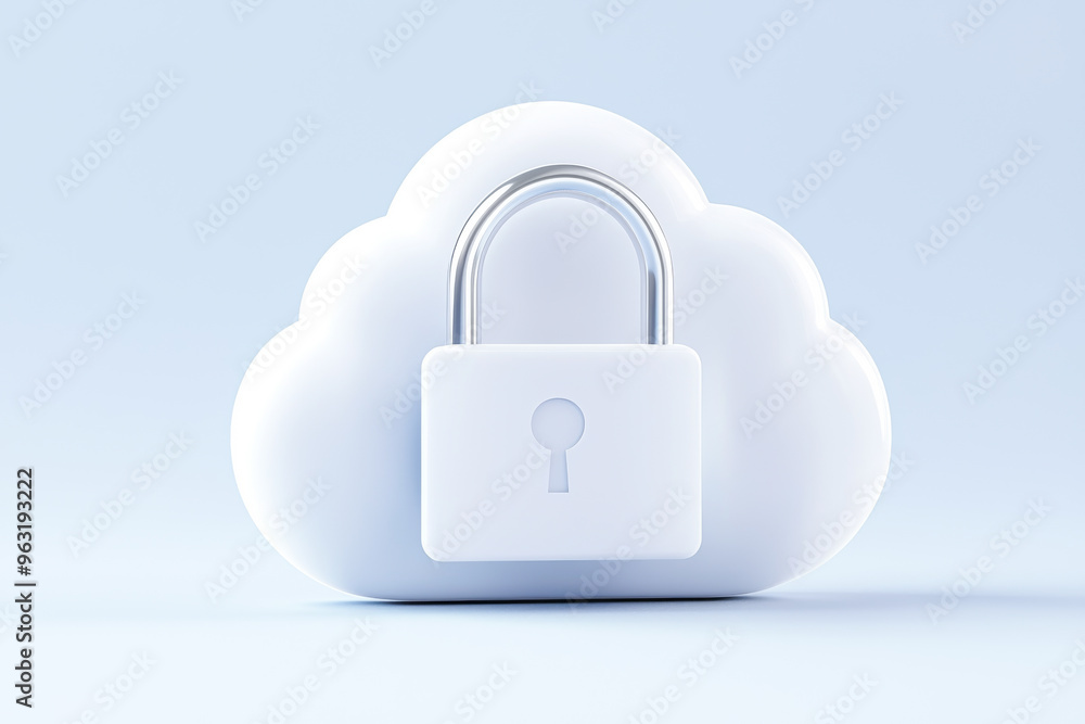 A secure cloud storage concept featuring a padlock symbolizing data protection and privacy in a digital environment. A secure cloud storage concept featuring a padlock symbolizing data protection and privacy in a digital environment.