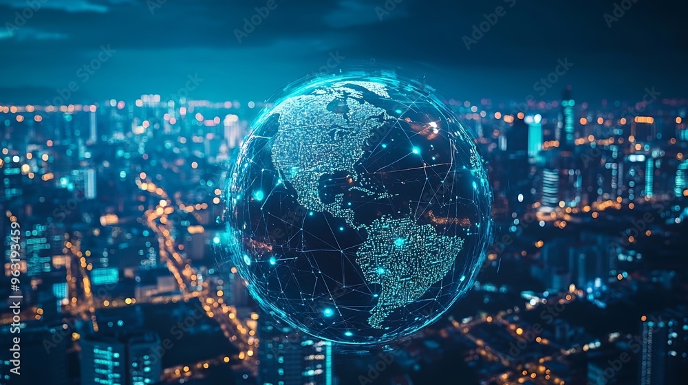 Global connection and the internet network modernization in smart city Concept of future 5G wireless digital connecting and social media networking : Generative AI Global connection and the internet network modernization in smart city Concept of future 5G wireless digital connecting and social media networking : Generative AI