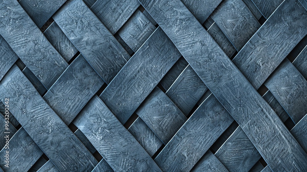 A woven pattern in shades of blue. A woven pattern in shades of blue.