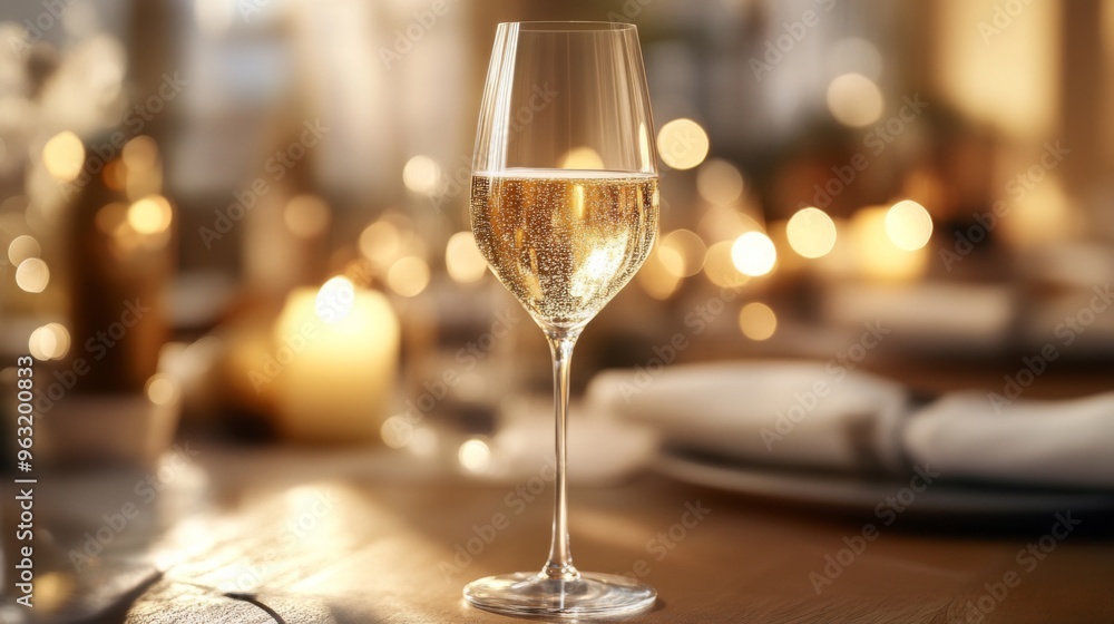 High-resolution view of a beautifully designed wine glass with a delicate stem, showcasing a refreshing glass of sparkling wine in a sophisticated setting. High-resolution view of a beautifully designed wine glass with a delicate stem, showcasing a refreshing glass of sparkling wine in a sophisticated setting.