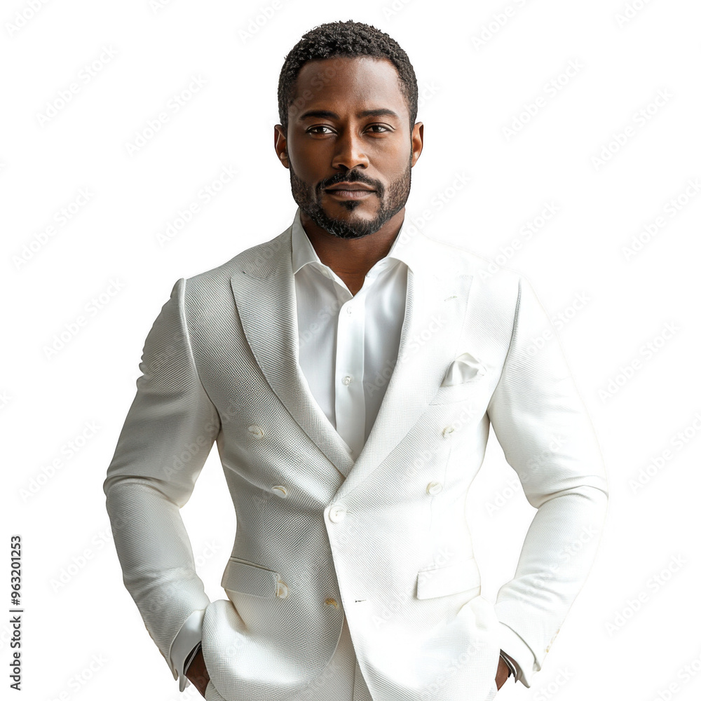 Cameroon Cameroonian man isolated on a transparent background png file no background png file