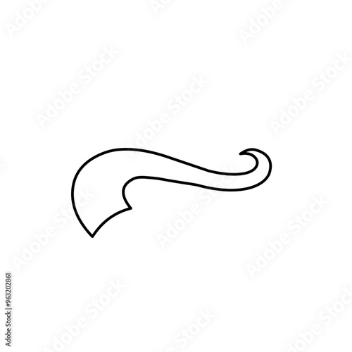 outline Swoosh tail text for baseball