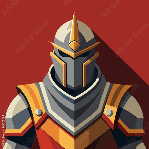 warrior armor vector illustration