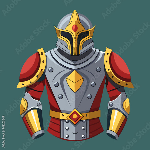 warrior armor vector illustration