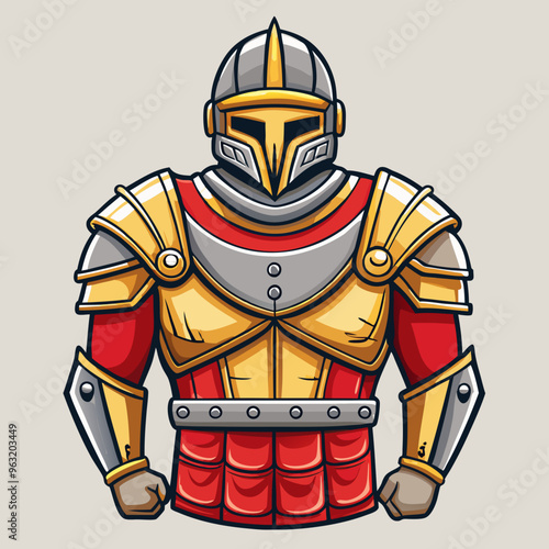 warrior armor vector illustration